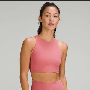 Lululemon Energy Bra High Neck Long Line *Tough Brier Rose